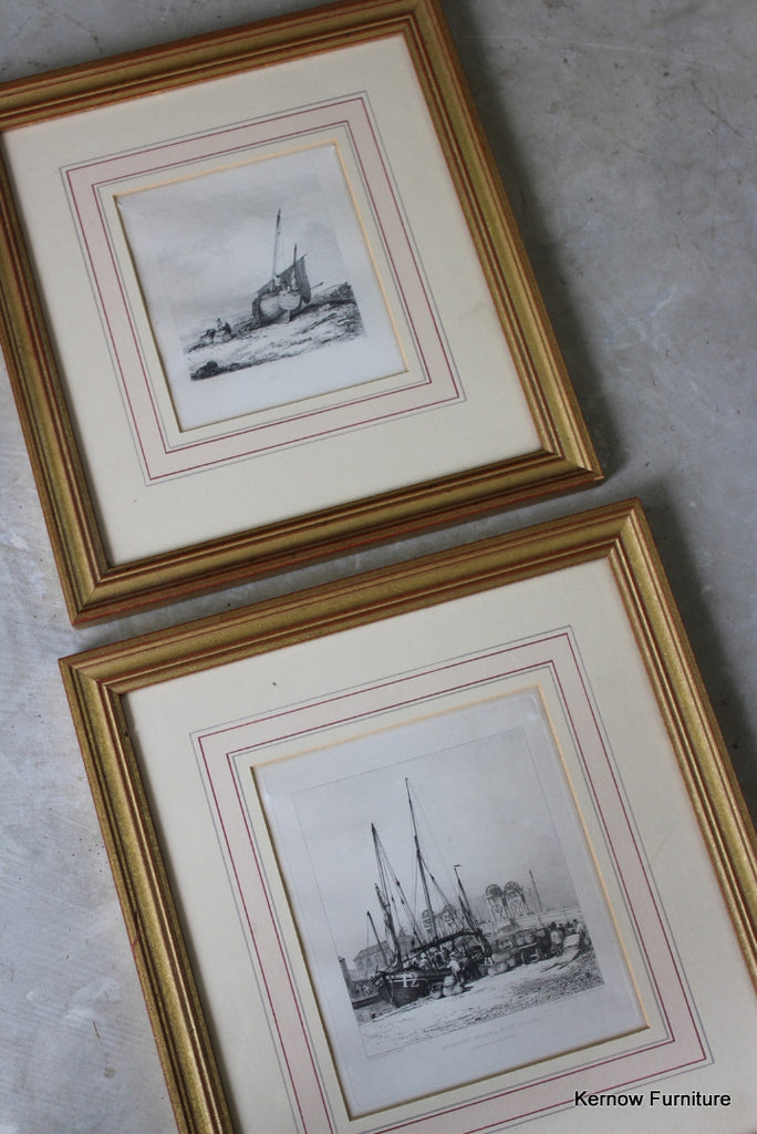 Pair Antique Nautical Prints - Kernow Furniture