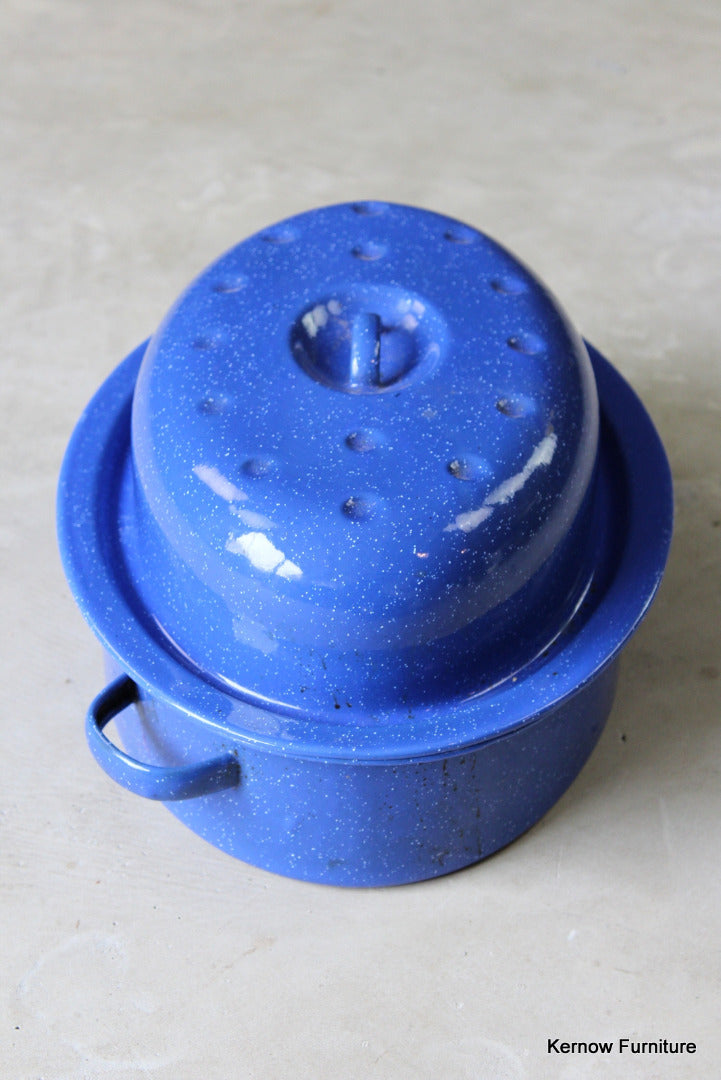 Blue Enamel Roaster - Kernow Furniture