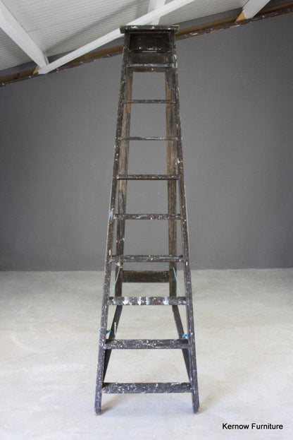 Large Salvaged Wooden Ladder