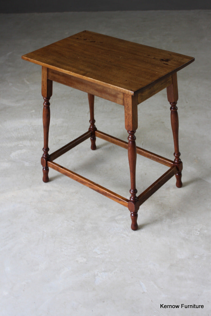 Edwardian Stained Beech Occasional Table - Kernow Furniture