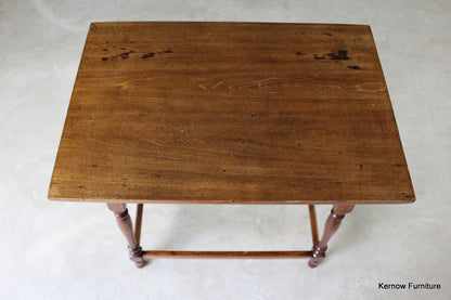 Edwardian Stained Beech Occasional Table - Kernow Furniture