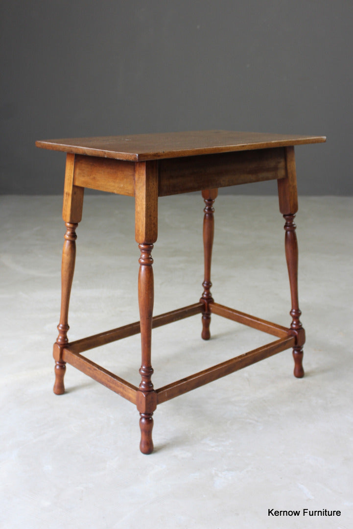 Edwardian Stained Beech Occasional Table - Kernow Furniture