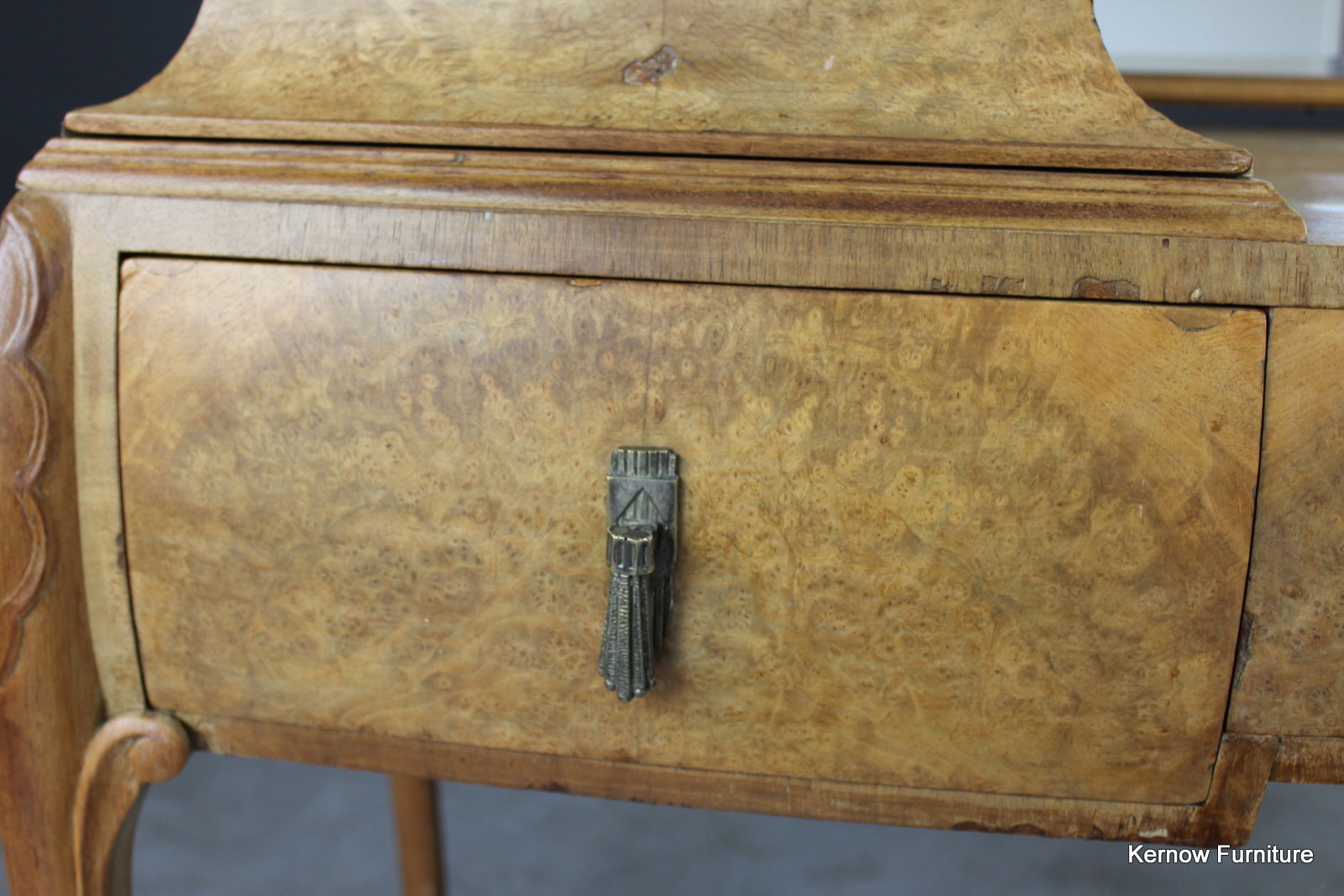 French Burr Maple Dressing Table - Kernow Furniture