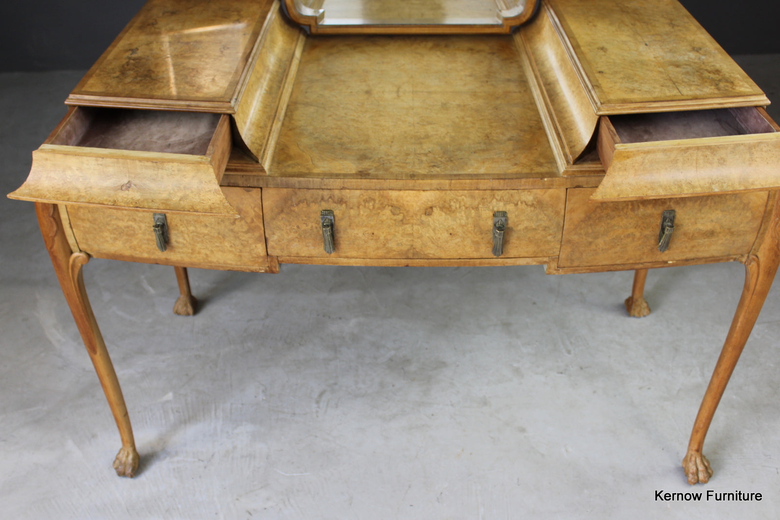 French Burr Maple Dressing Table - Kernow Furniture