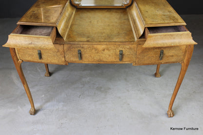 French Burr Maple Dressing Table - Kernow Furniture