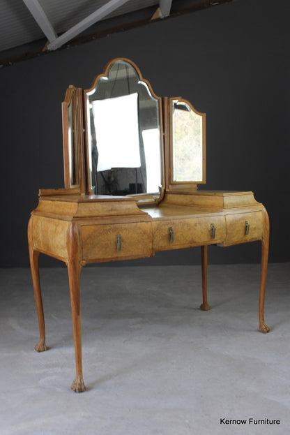 French Burr Maple Dressing Table - Kernow Furniture