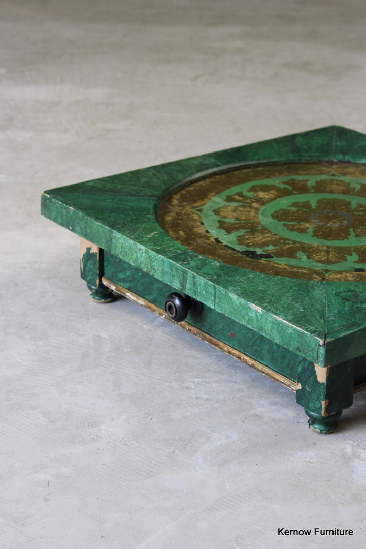 Eastern Green & Gold Work Box - Kernow Furniture