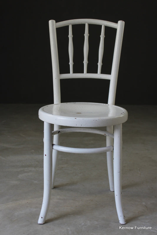 Single White Painted Chair - Kernow Furniture