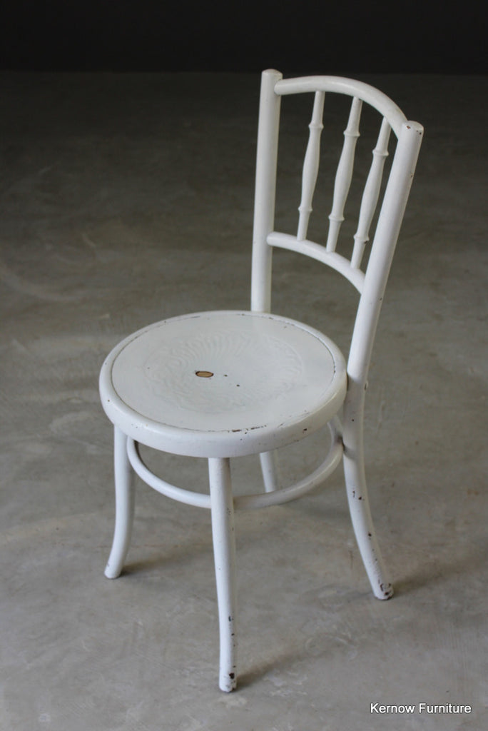 Single White Painted Chair - Kernow Furniture