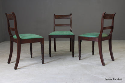 4 Antique Bar Back Mahogany Dining Chairs - Kernow Furniture