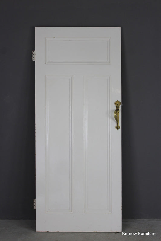 Early 20th Century Pine Door with Brass Handle - Kernow Furniture