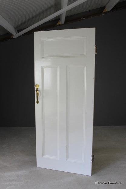 Early 20th Century Pine Door with Brass Handle (2) - Kernow Furniture