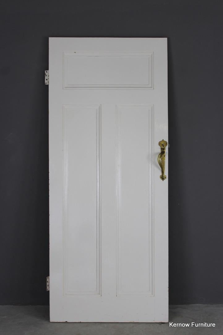 Early 20th Century Pine Door with Brass Handle (2) - Kernow Furniture