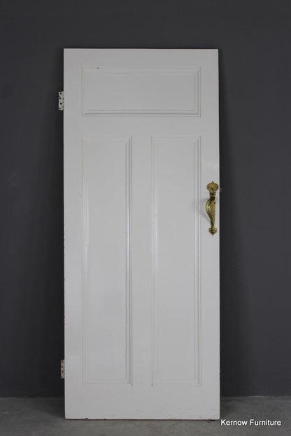 Early 20th Century Pine Door with Brass Handle (2) - Kernow Furniture