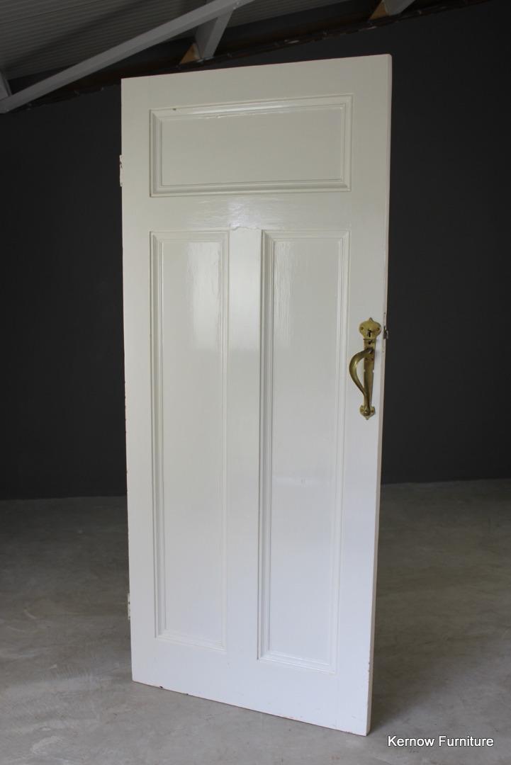 Early 20th Century Pine Door with Brass Handle (2) - Kernow Furniture