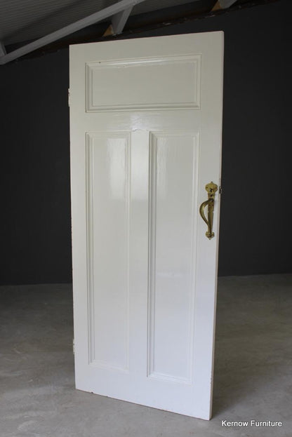 Early 20th Century Pine Door with Brass Handle (5) - Kernow Furniture