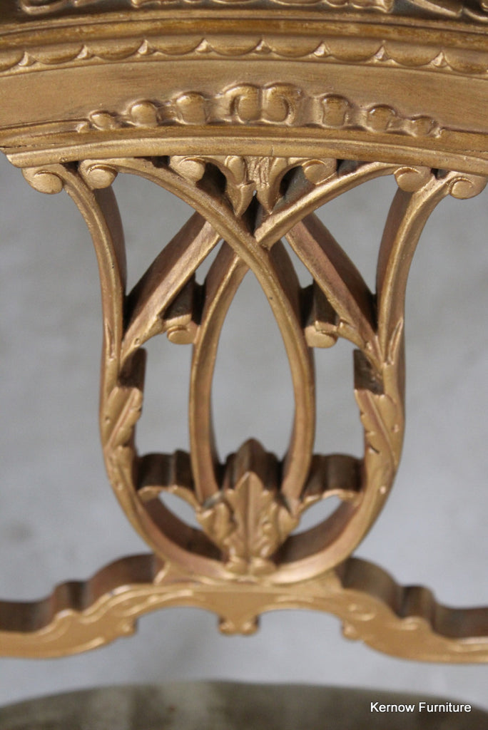 Pair Edwardian Gilt Painted Side Chairs - Kernow Furniture