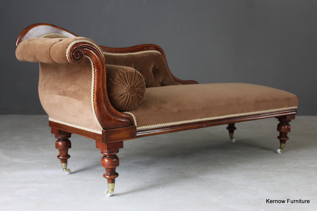 Victorian Upholstered Chaise Longue - Kernow Furniture