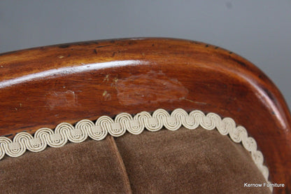 Victorian Upholstered Chaise Longue - Kernow Furniture