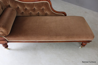 Victorian Upholstered Chaise Longue - Kernow Furniture