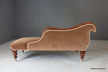 Victorian Upholstered Chaise Longue - Kernow Furniture