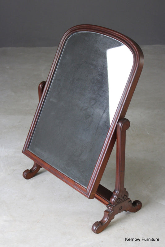 Large Victorian Mahogany Swing Mirror - Kernow Furniture