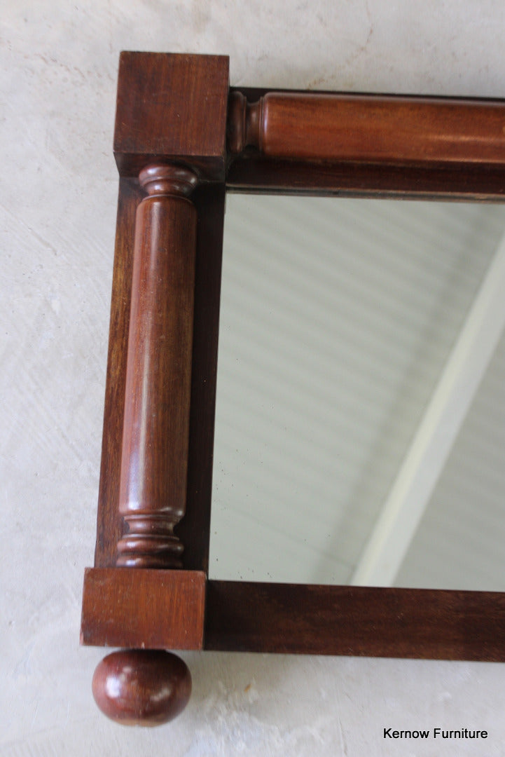 Victorian Mahogany Overmantle Mirror - Kernow Furniture