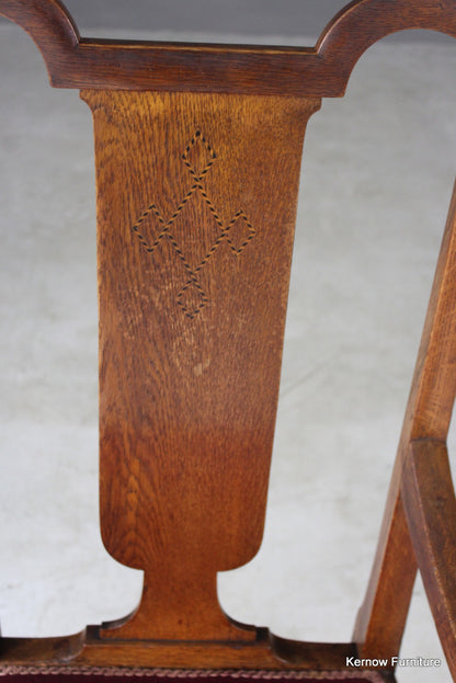 Inlaid Oak Carver Chair - Kernow Furniture