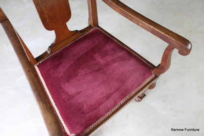 Inlaid Oak Carver Chair - Kernow Furniture