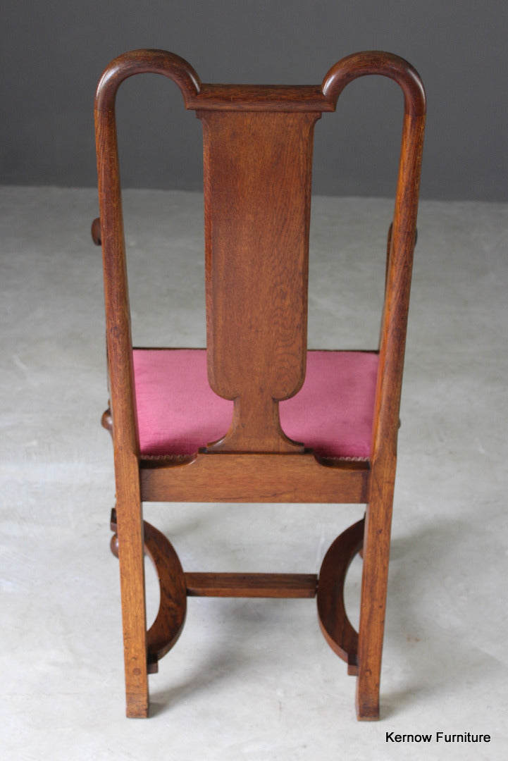 Inlaid Oak Carver Chair - Kernow Furniture