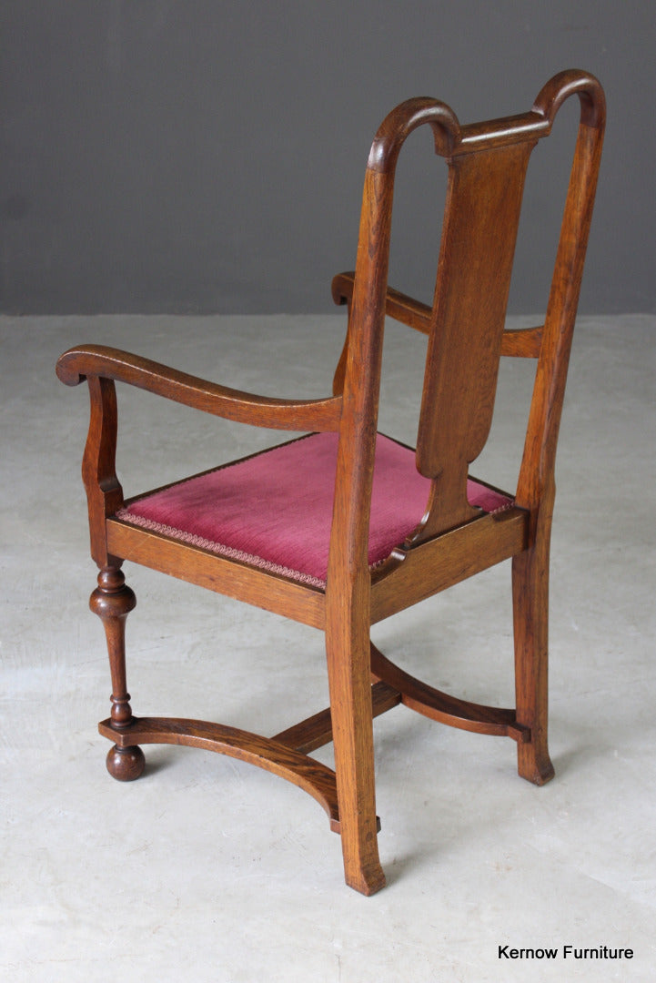 Inlaid Oak Carver Chair - Kernow Furniture