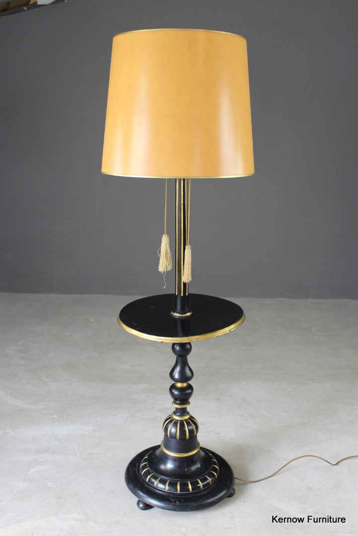 Black & Gold Standard Lamp - Kernow Furniture