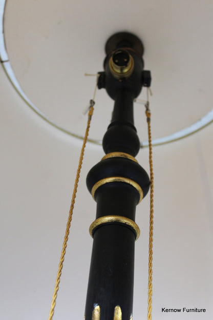 Black & Gold Standard Lamp - Kernow Furniture