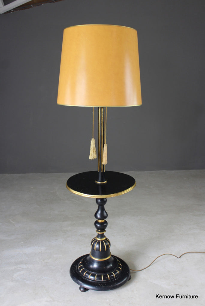 Black & Gold Standard Lamp - Kernow Furniture