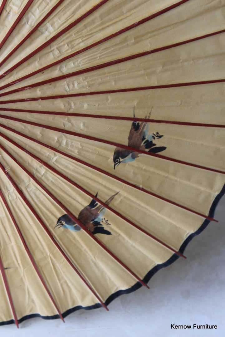 Vintage Oriental Bird Parasol - Kernow Furniture