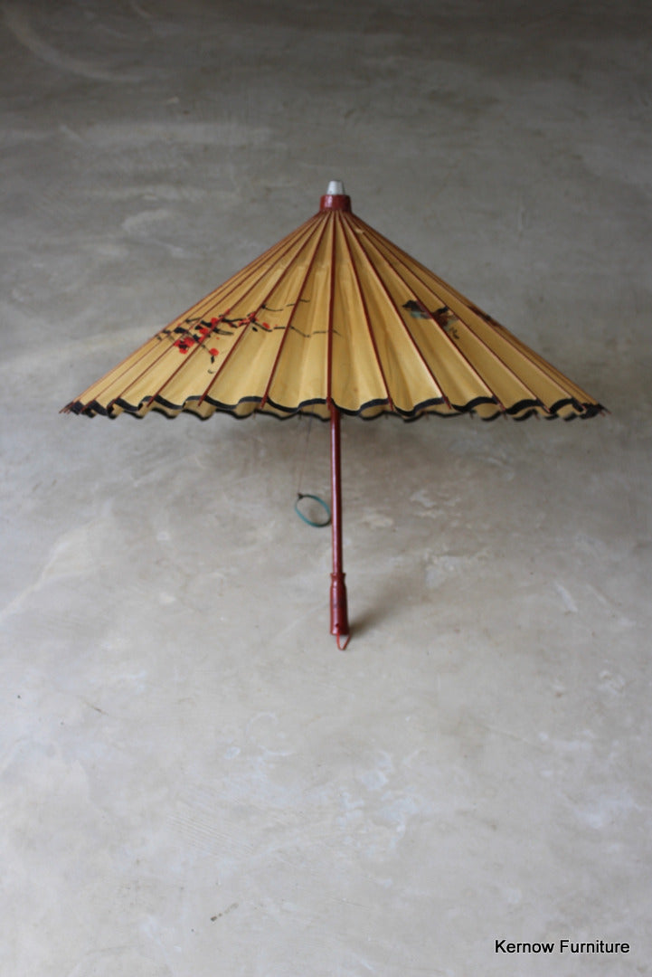 Vintage Oriental Bird Parasol - Kernow Furniture