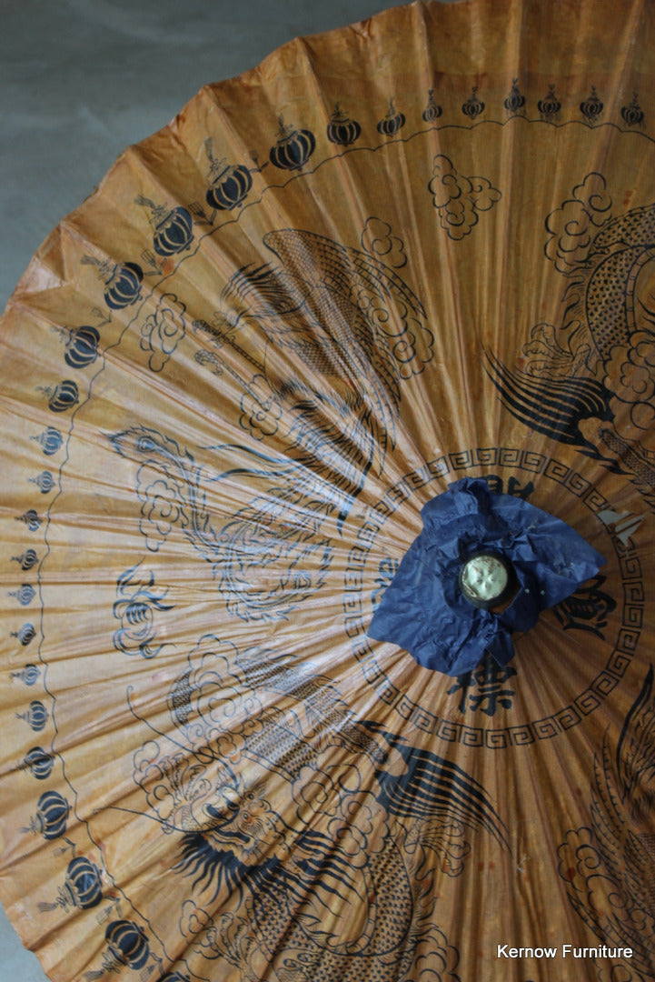 Oriental Dragon Paper Parasol - Kernow Furniture