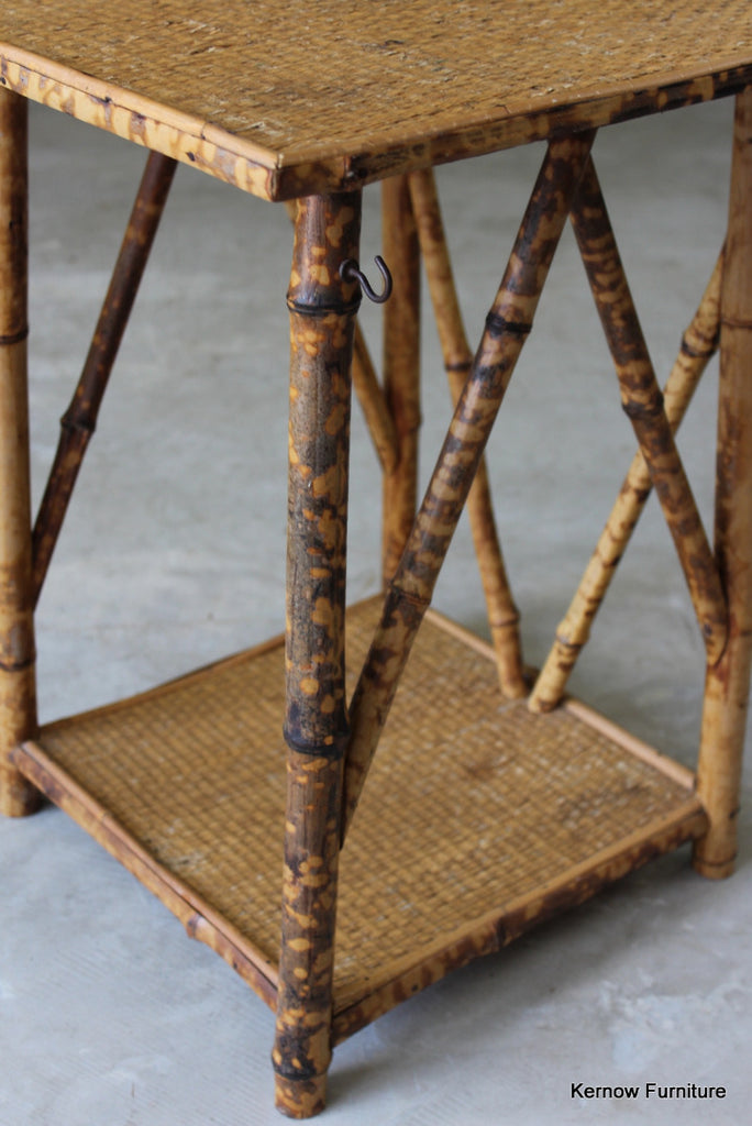 Vintage Bamboo Square Side Table - Kernow Furniture