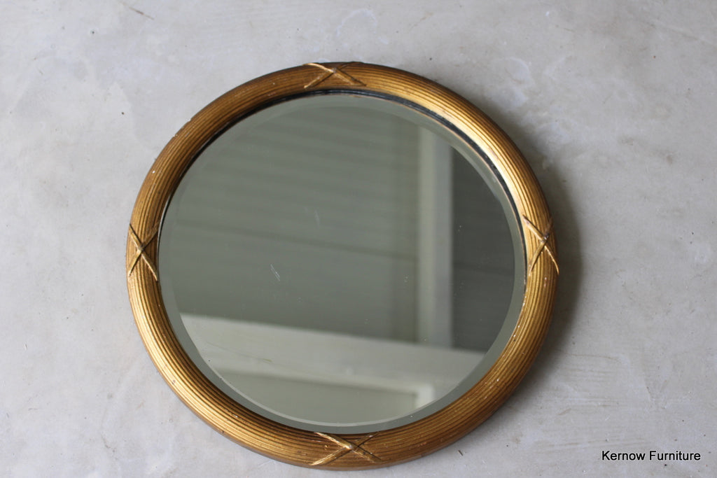 Round Gilt Mirror - Kernow Furniture