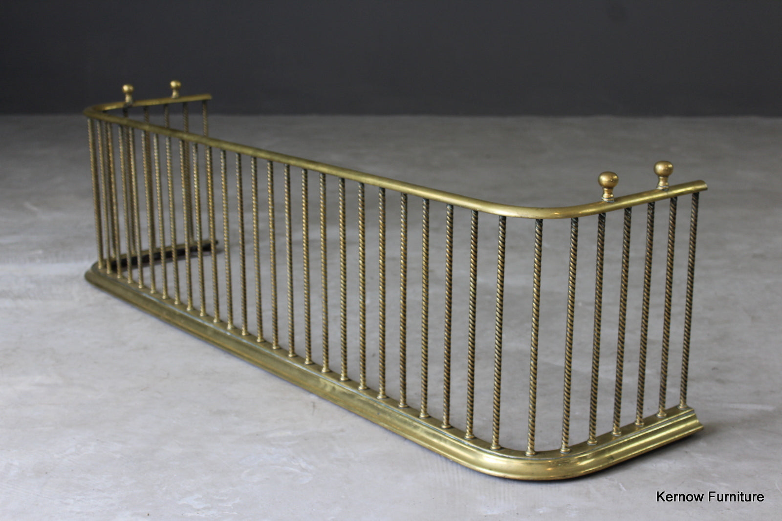 Brass Victorian Fire Fender - Kernow Furniture