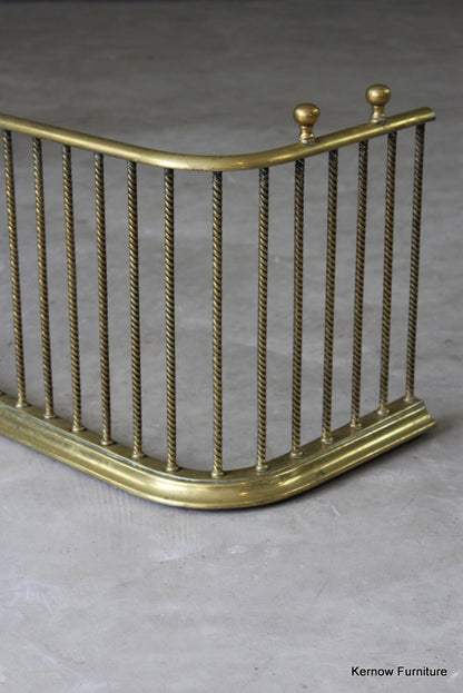 Brass Victorian Fire Fender - Kernow Furniture