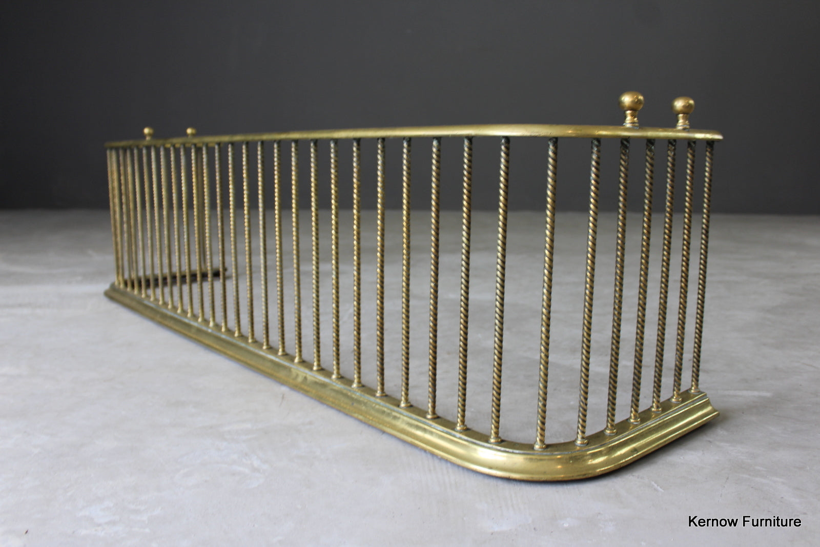 Brass Victorian Fire Fender - Kernow Furniture