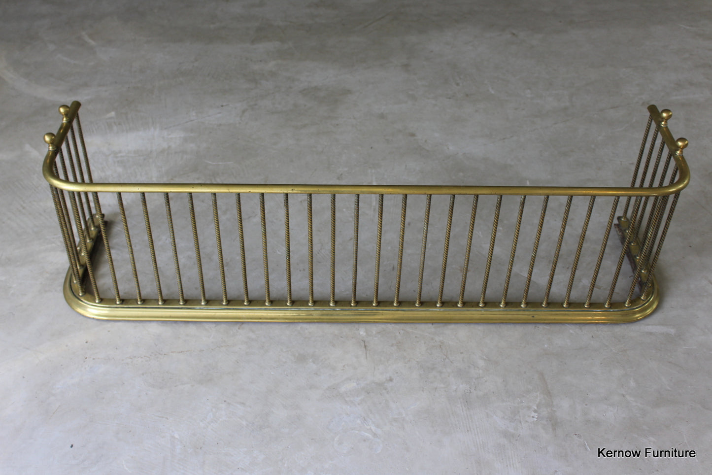 Brass Victorian Fire Fender - Kernow Furniture