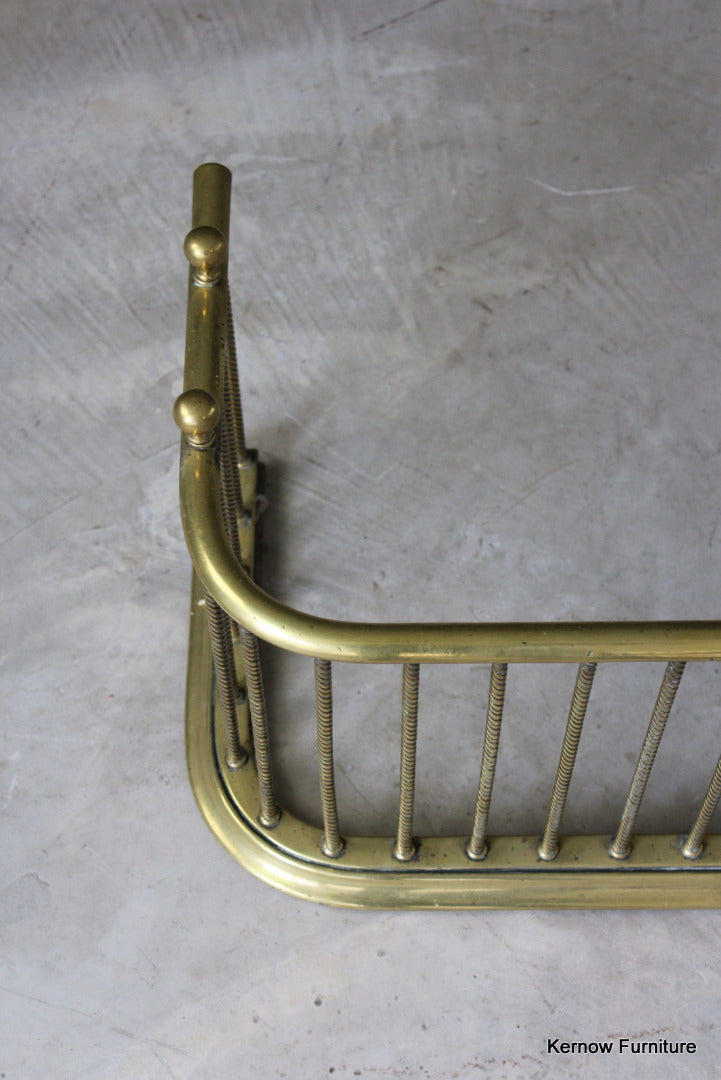 Brass Victorian Fire Fender - Kernow Furniture