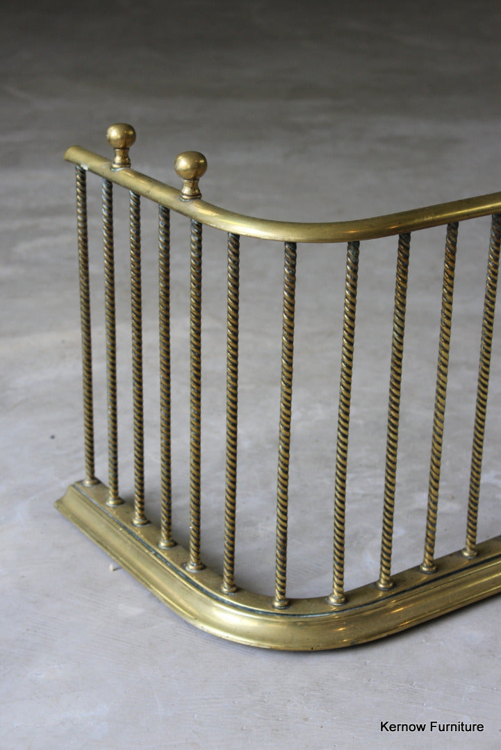 Brass Victorian Fire Fender - Kernow Furniture