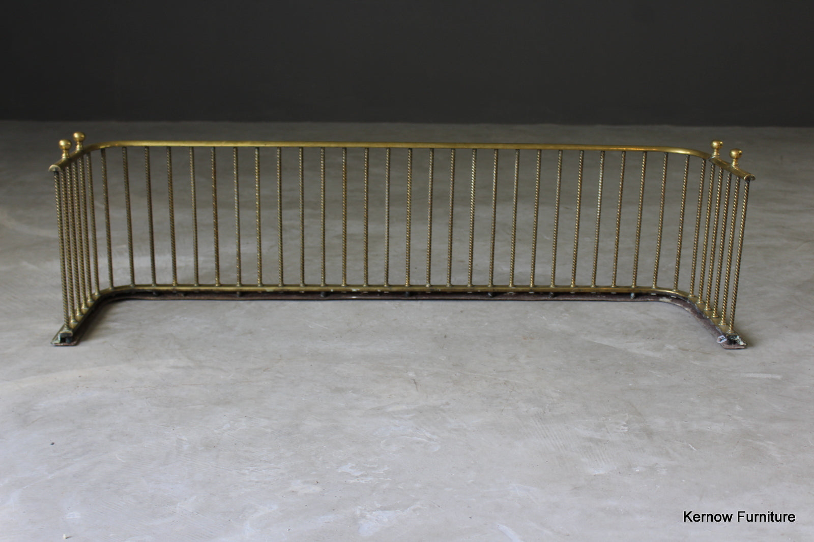 Brass Victorian Fire Fender - Kernow Furniture