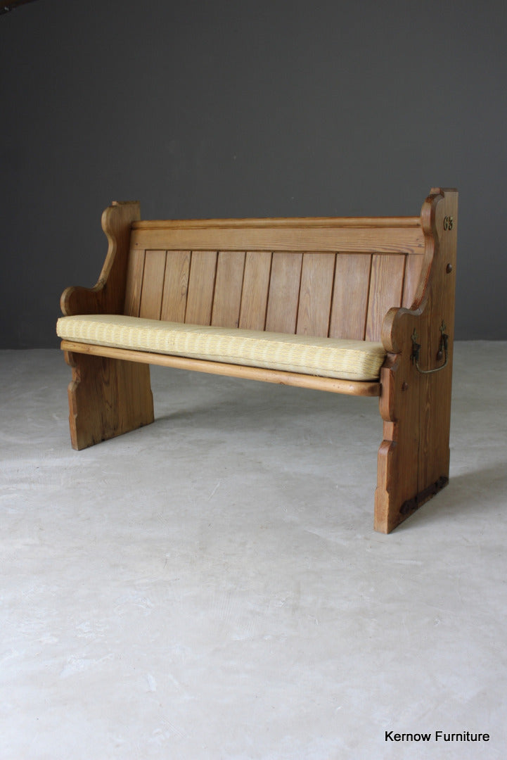 Victorian Pine Church Pew - Kernow Furniture