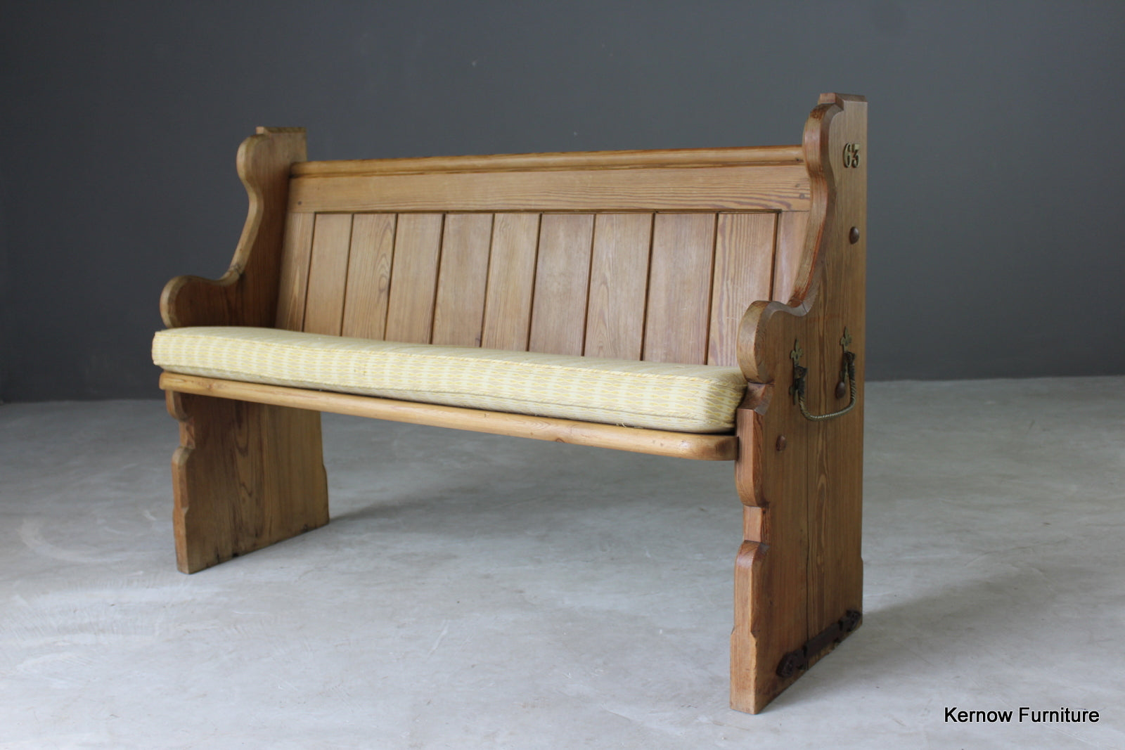 Victorian Pine Church Pew - Kernow Furniture