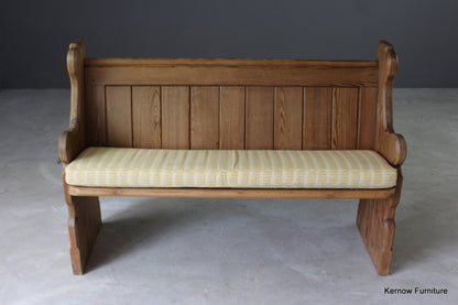 Victorian Pine Church Pew - Kernow Furniture