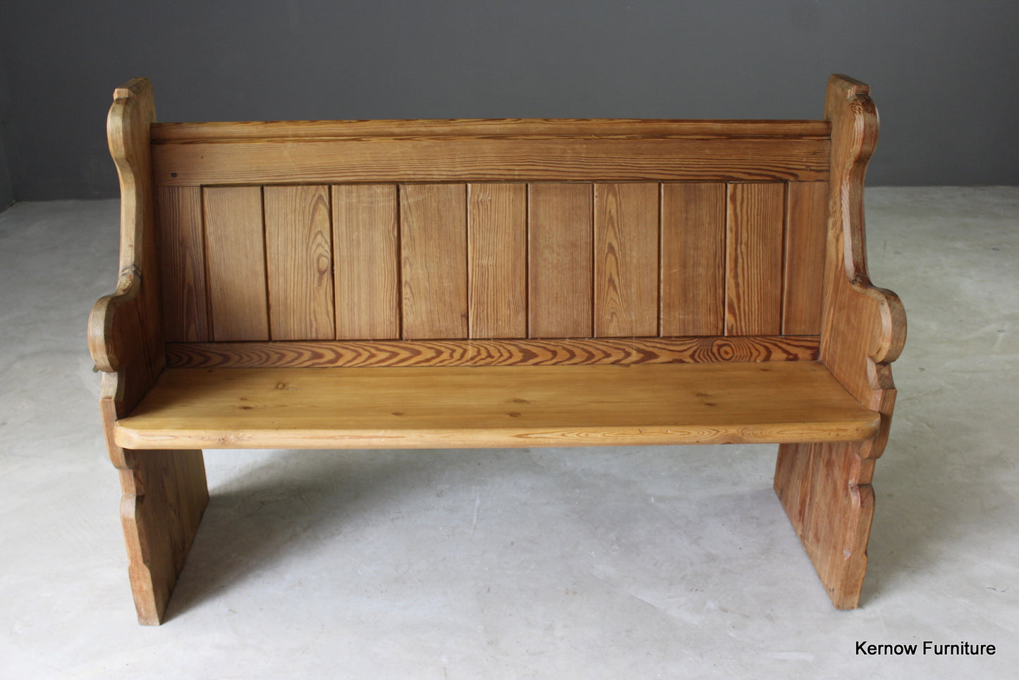 Victorian Pine Church Pew - Kernow Furniture